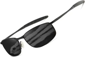 AEVOGUE Polarized Sunglasses For Men Rectangle Metal Frame Retro Sun Glasses AE0395