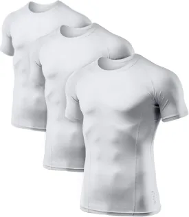 ATHLIO Men's Cool Dry Short Sleeve Compression Shirts, Sports Baselayer T-Shirts Tops, Athletic Workout Shirt