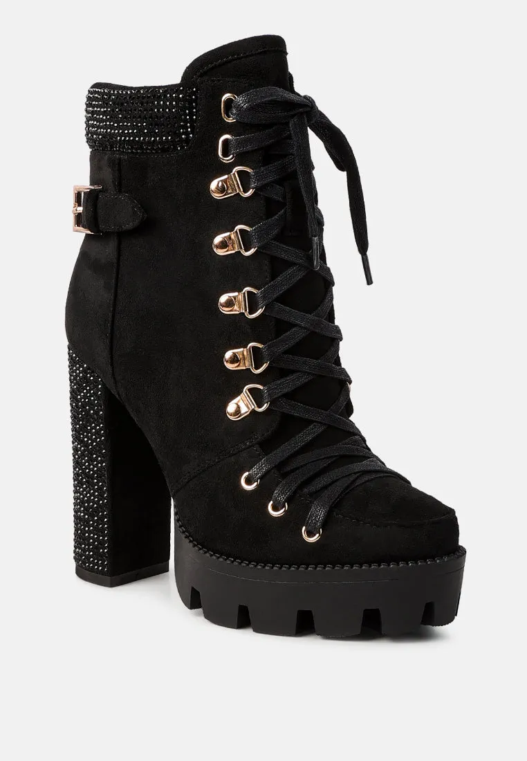 birch block heeled ankle boots
