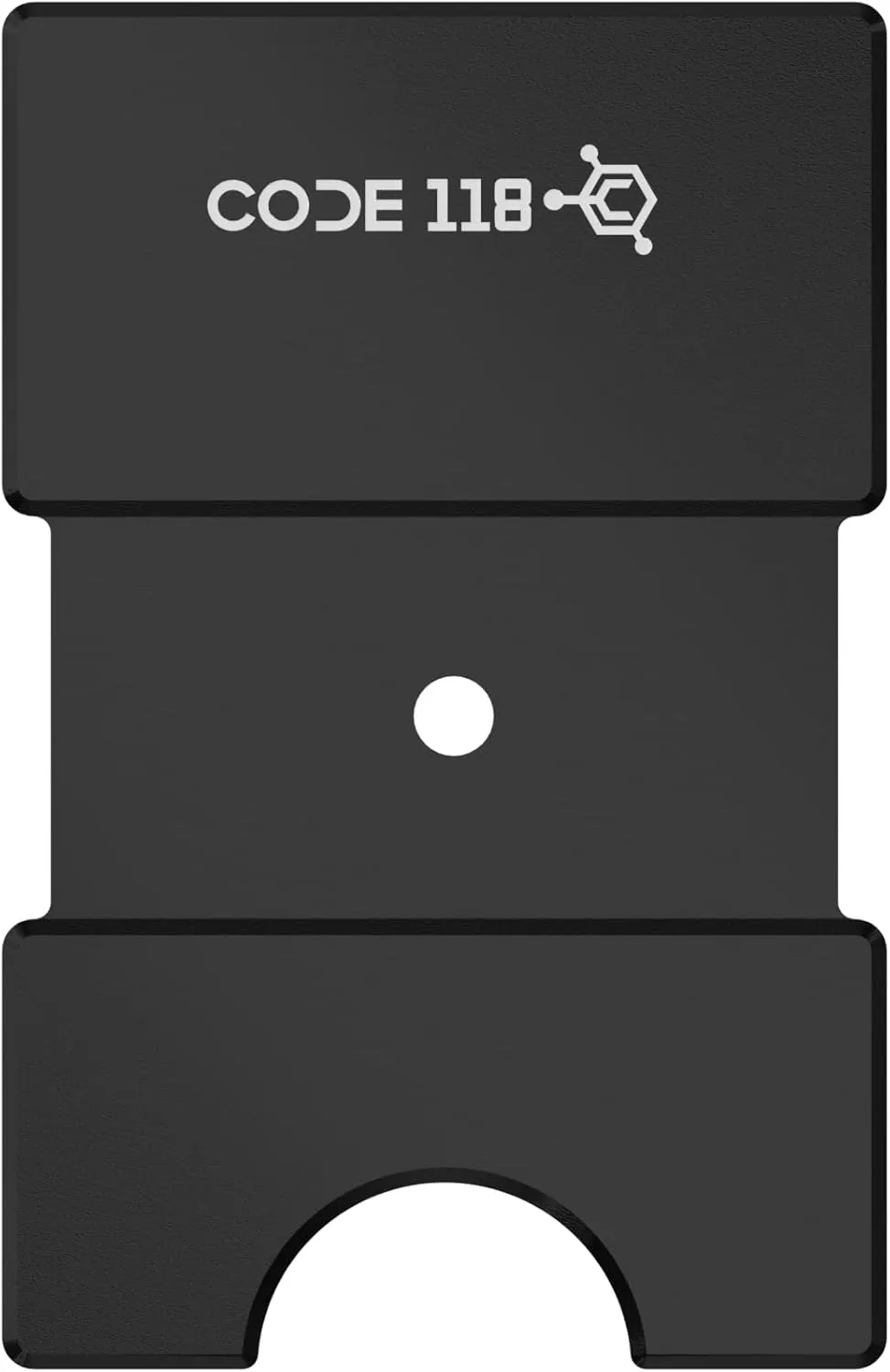 CODE 118 Modular Backplate - Expansion Pack Wallet, fits up to 8 cards, RFID blocking, 6061-T6 Aerospace-Grade Aluminum (Black)