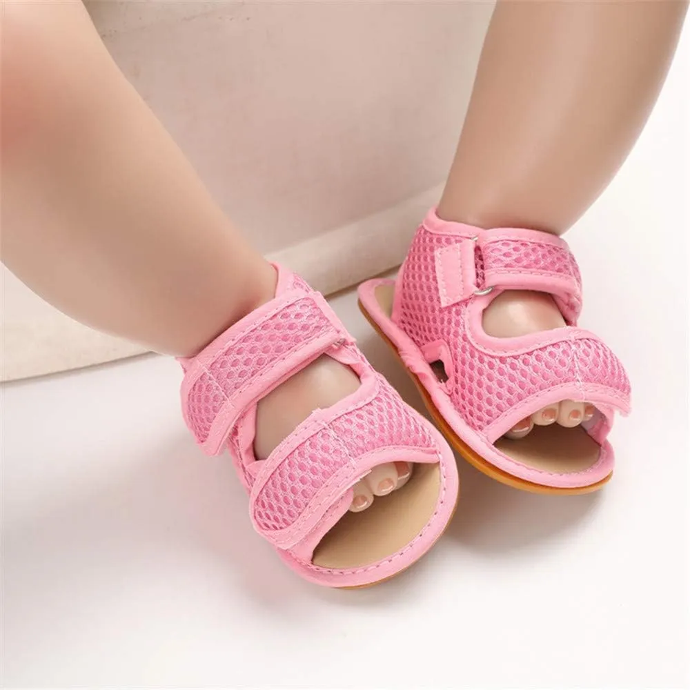 E-FAK Baby Boys Girls Summer Sandals Outdoor Beach Anti-Slip Rubber Soft Sole Newborn Toddler First Walker Shoes