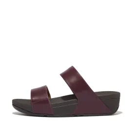 FitFlop Lulu Leather Slides Plum