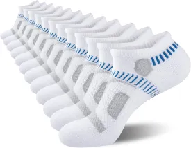 Heatuff Mens Athletic Ankle Socks Moisture Wicking Cushion Running Low Cut Sock 6 Pack