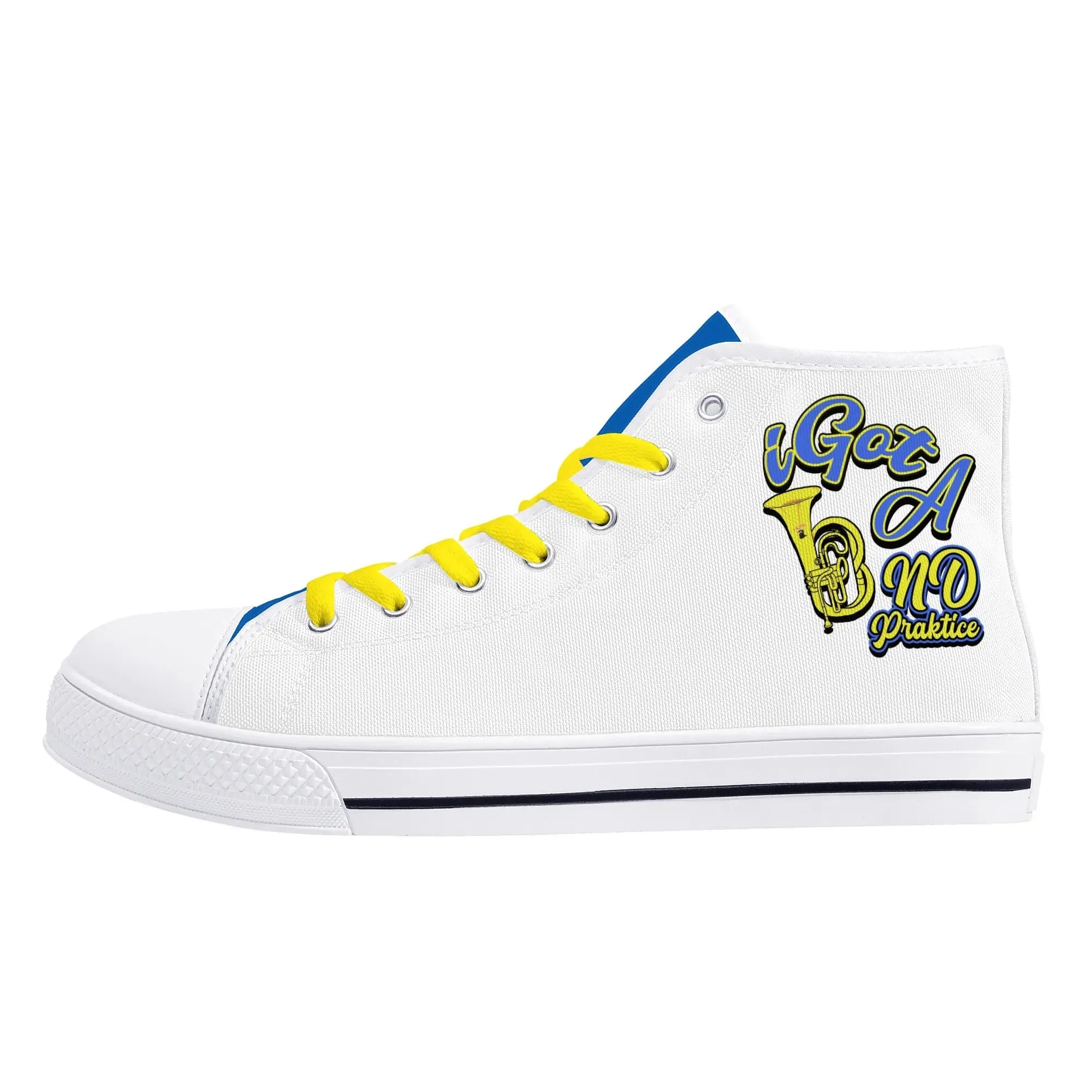 i Got Band Practice Womens High Top Canvas Shoes - Customized Tongue