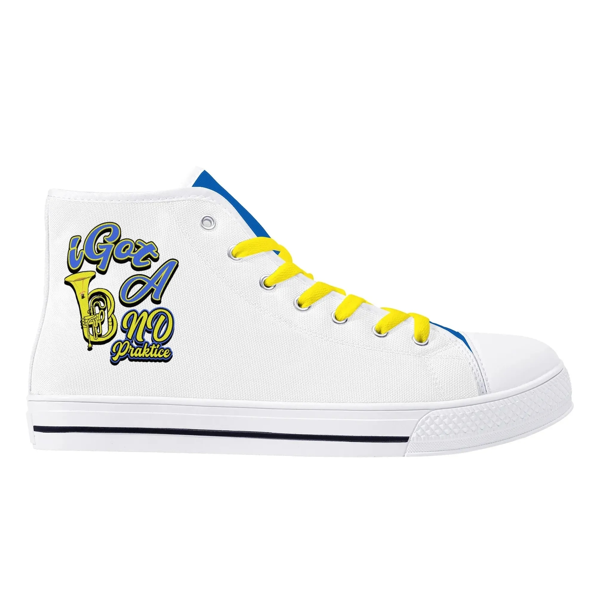 i Got Band Practice Womens High Top Canvas Shoes - Customized Tongue