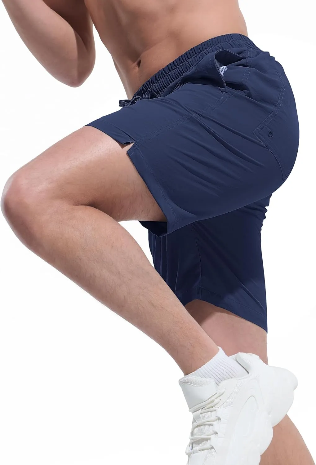 Men's Swim Trunks Beach Board Shorts Quick Dry Swimsuit Bathing Suits with Pockets 7 Inch Inseam Mesh Lining