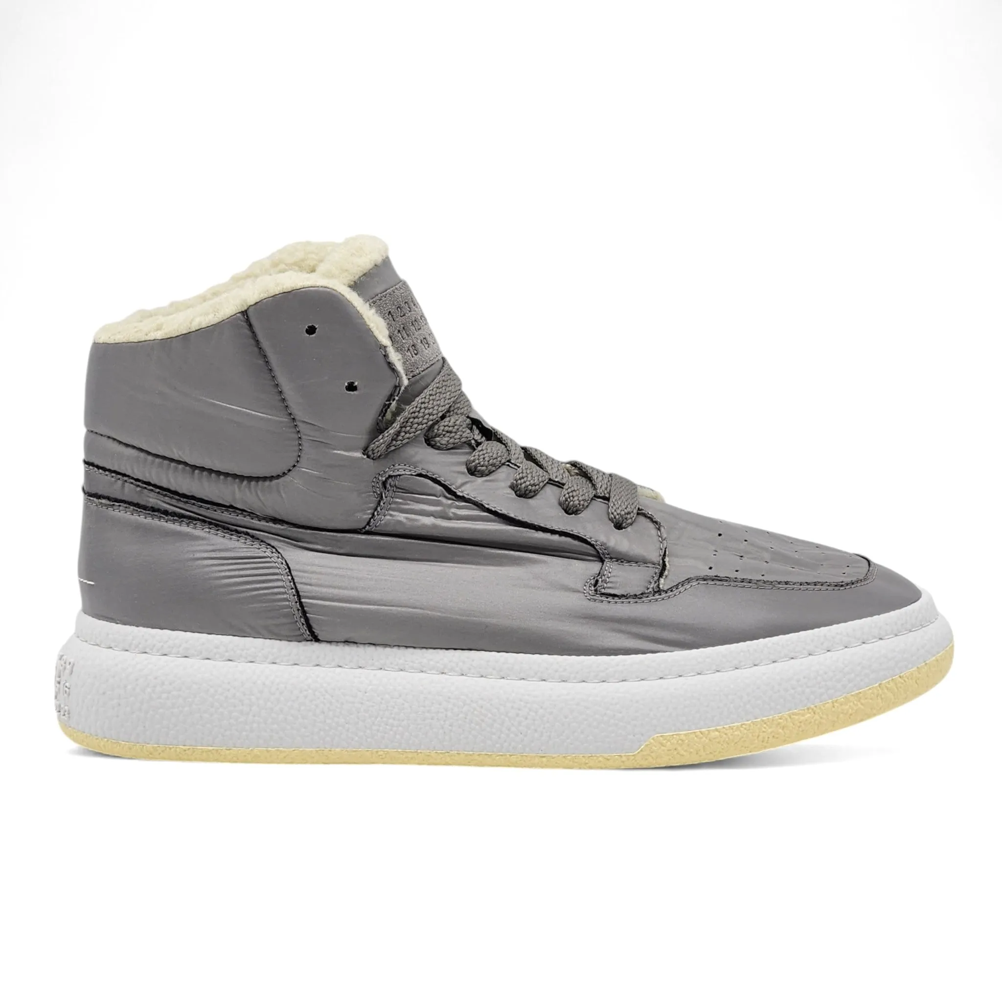 MM6 Maison Margiela Gray High Top Basketball Sneakers