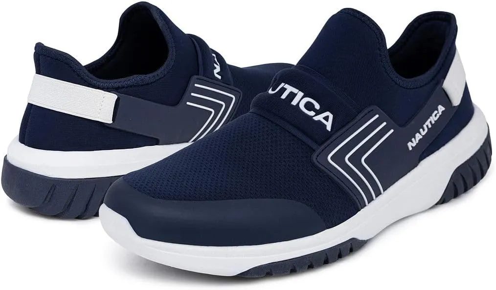 Nautica Men's Slip-On Sneakers ?C Casual Fashion Shoes for Walking, in Medium & Wide Widths