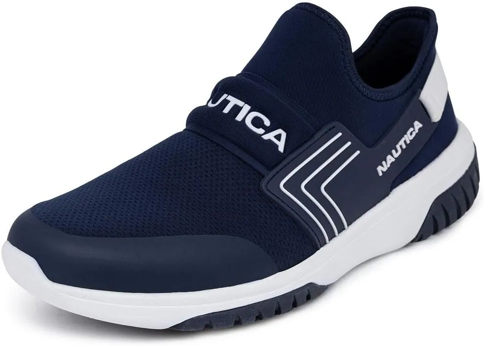 Nautica Men's Slip-On Sneakers ?C Casual Fashion Shoes for Walking, in Medium & Wide Widths