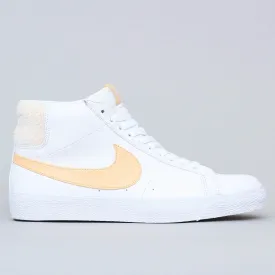 Nike SB Blazer Mid Premium Shoes White / Celestial Gold