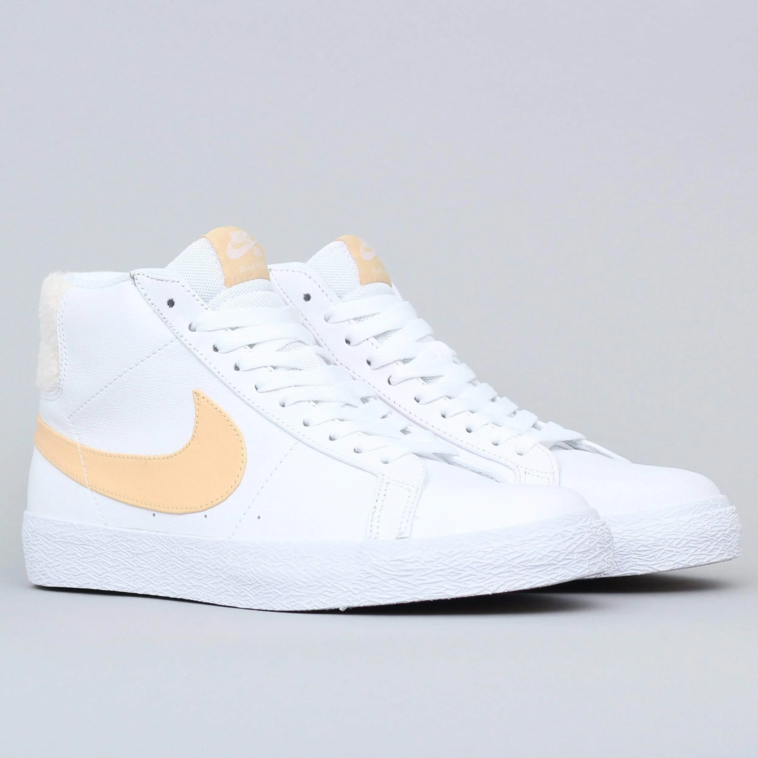 Nike SB Blazer Mid Premium Shoes White / Celestial Gold