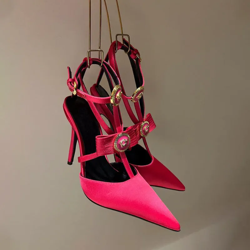 One-strap high heel sandals