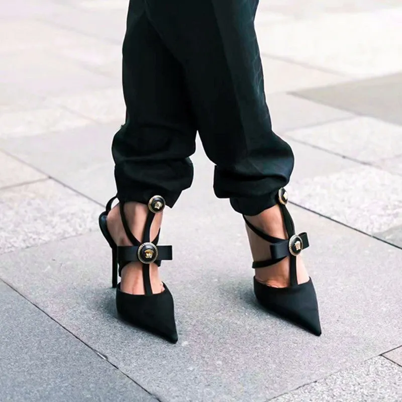 One-strap high heel sandals
