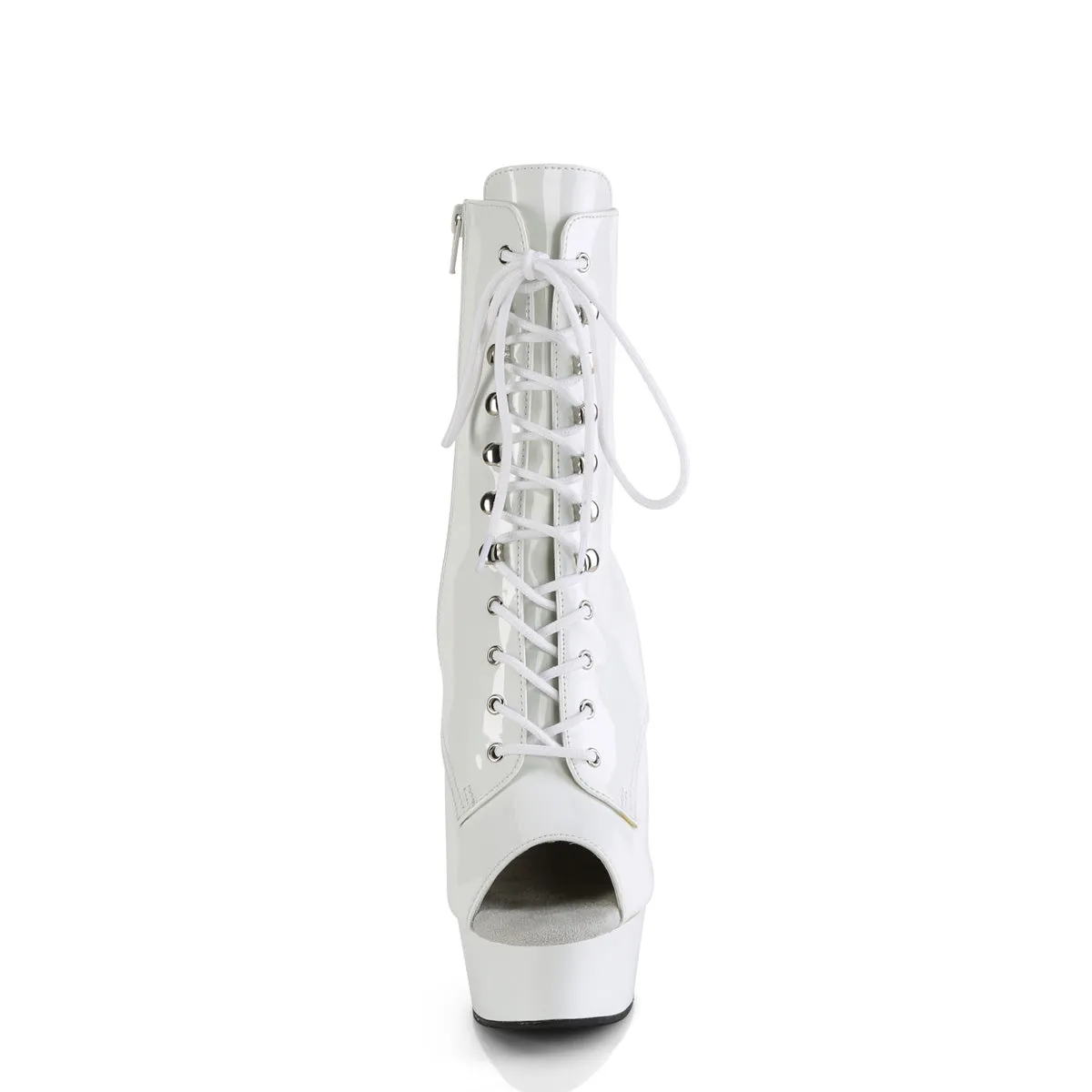 Peep Toe Lace-up Ankle Boot with 6-Inch Heel 4-colors DELIGHT-1021