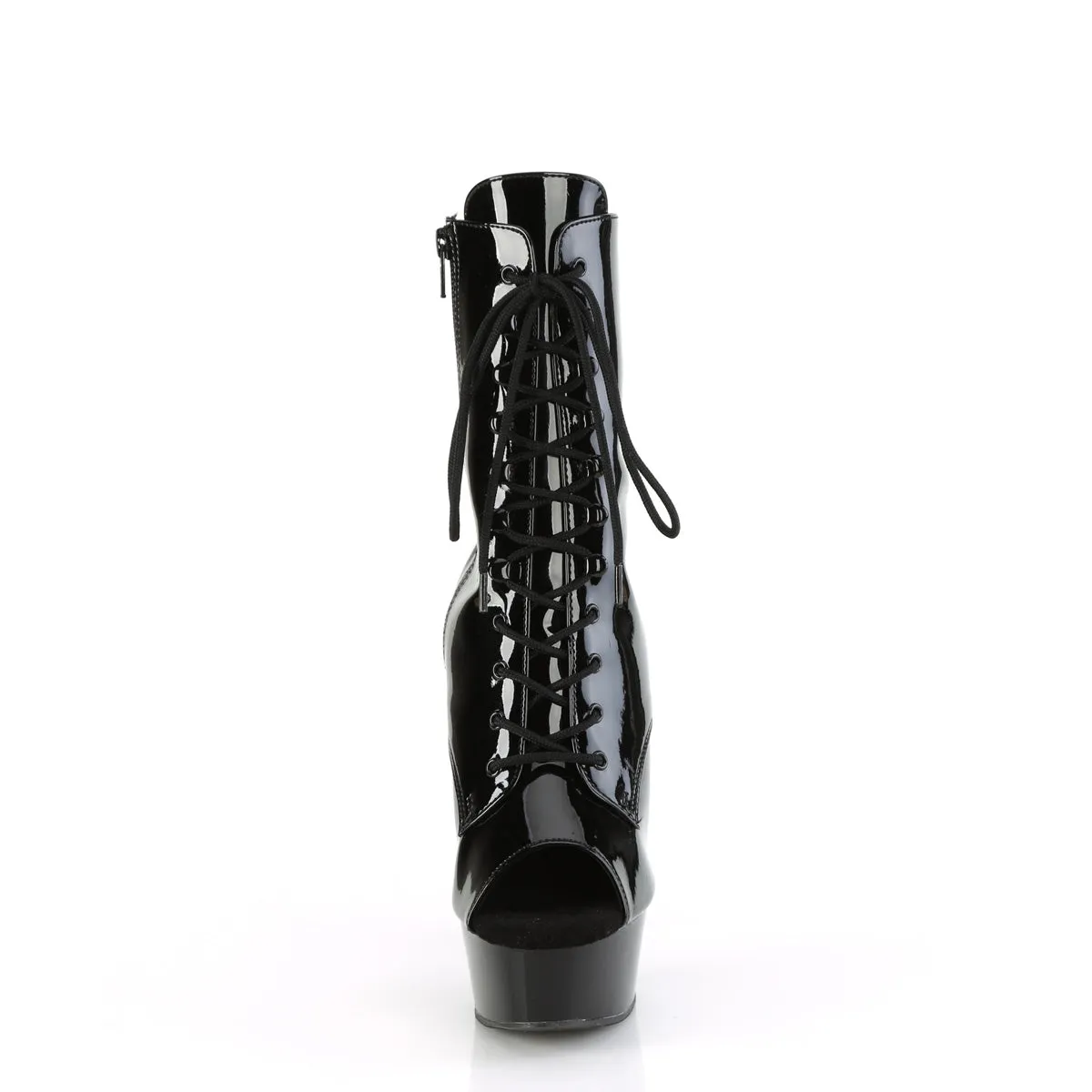 Peep Toe Lace-up Ankle Boot with 6-Inch Heel 4-colors DELIGHT-1021