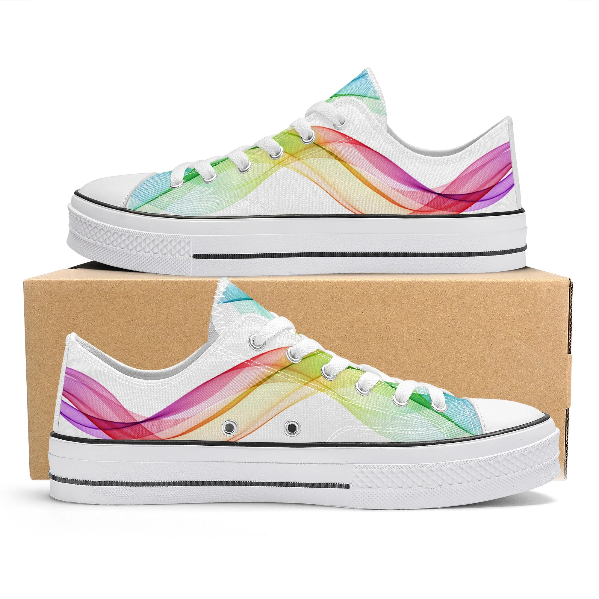 Pride Low Top Canvas Shoes - White
