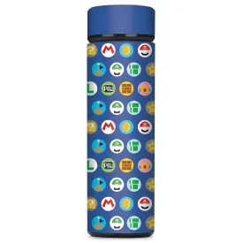 Super Mario, MarioLuigi Icons, Vacuum Insulated Stainless Steel Sport Water Bottle, Leak Proof, Wide Mouth, 17 oz, 500 ML