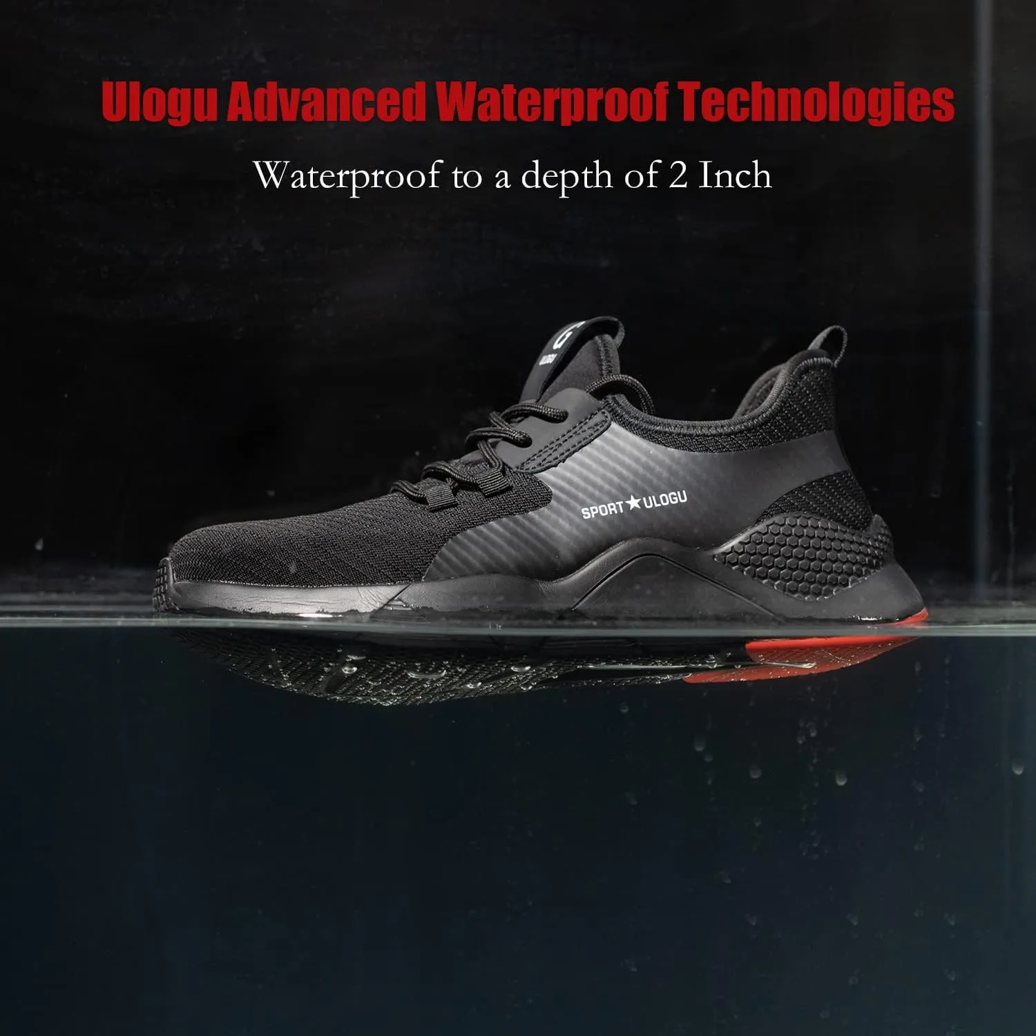 ulogu Steel Toe Shoes for Men WomenWaterproof Lightweight Roofing ShoeSafety Industrial Work Sneakers