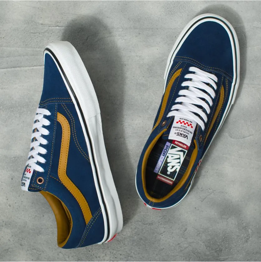 Vans Skate Old Skool Skateboard Shoe - (Reynold)Navy/Golden Brown