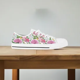 Watercolor Floral Women's Low Top Shoes - READY TO SHIP