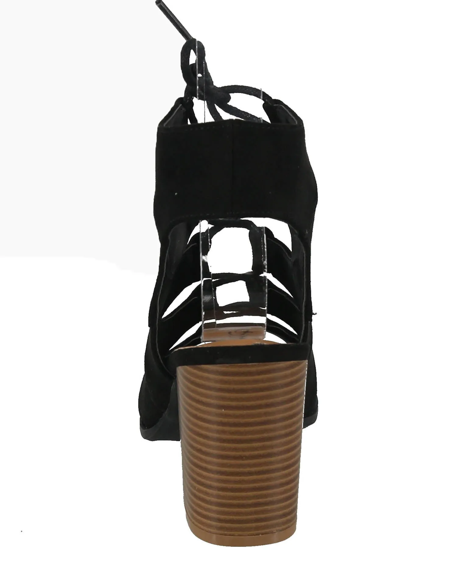 WOMAN'S SHOES BLACK SUEDE HEELS CARIS-07