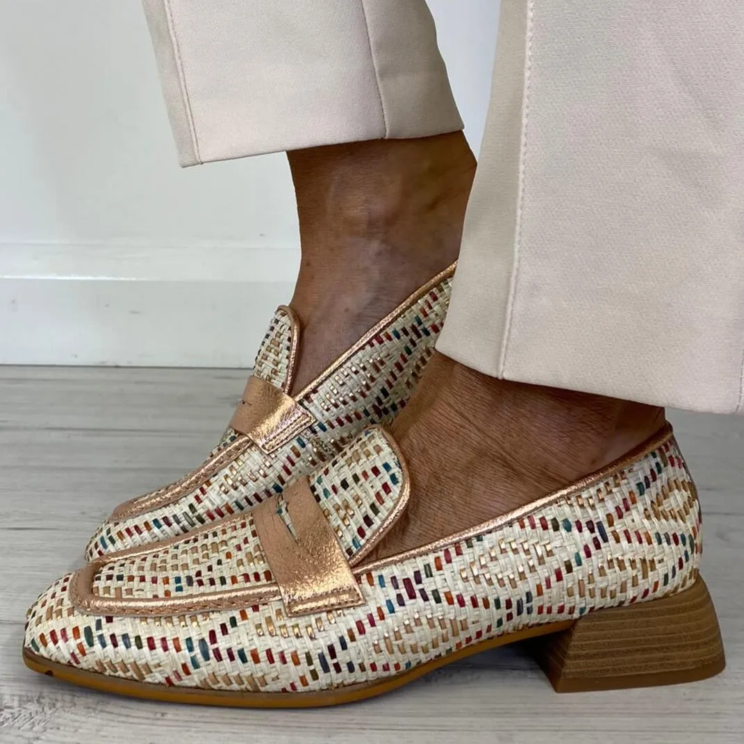 Wonders Woven Slip On Loafers