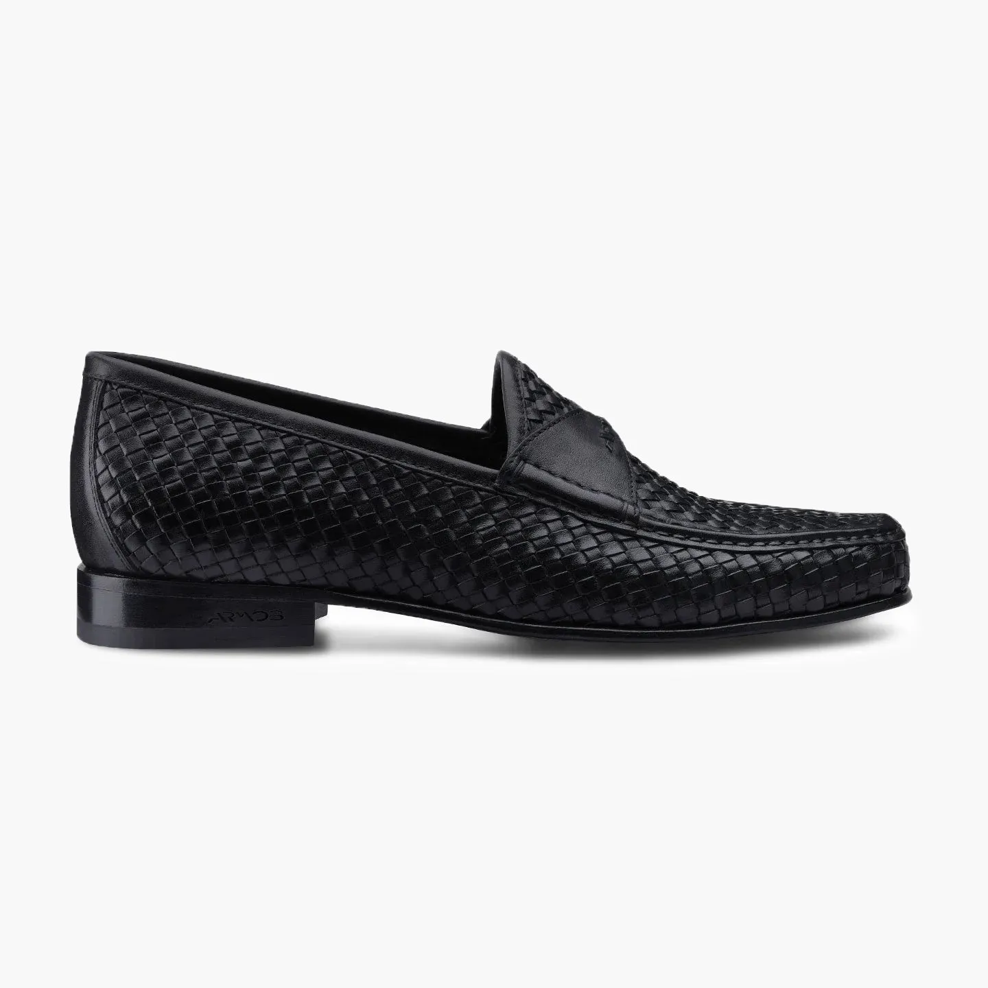 Woven black loafers