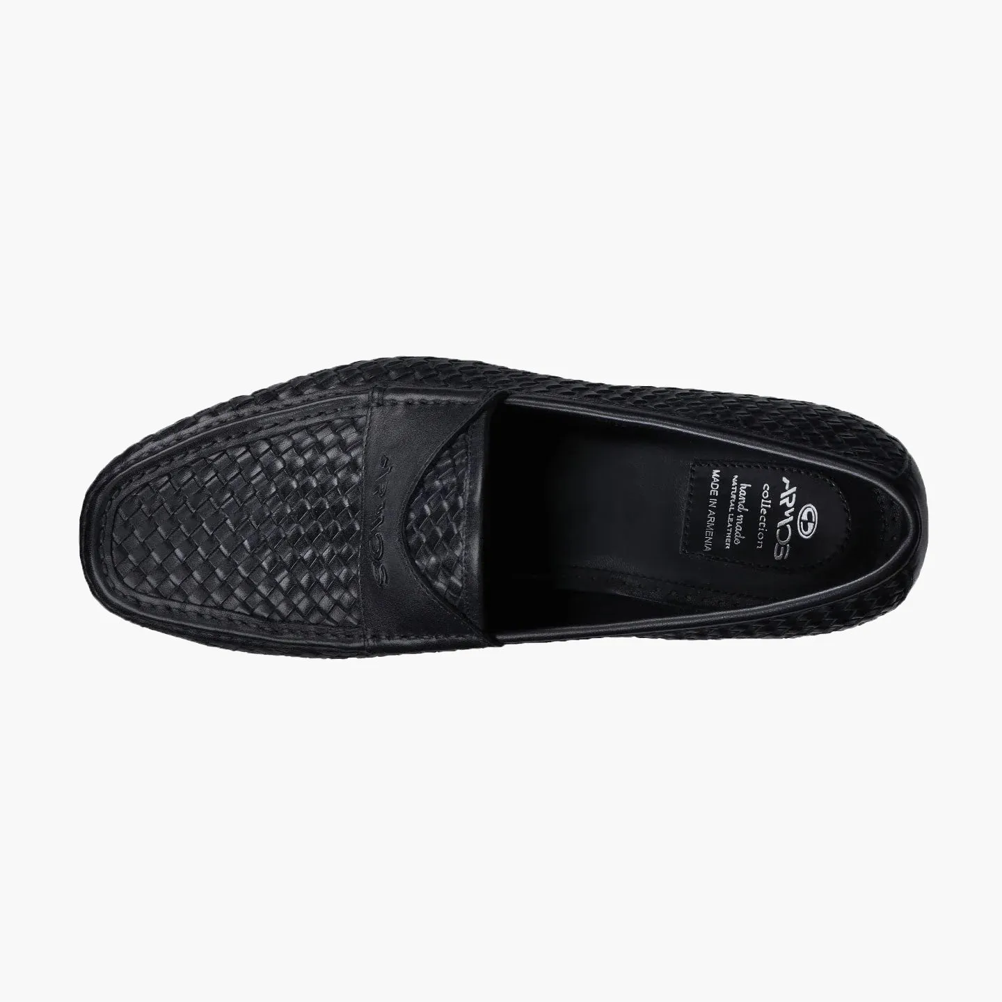 Woven black loafers