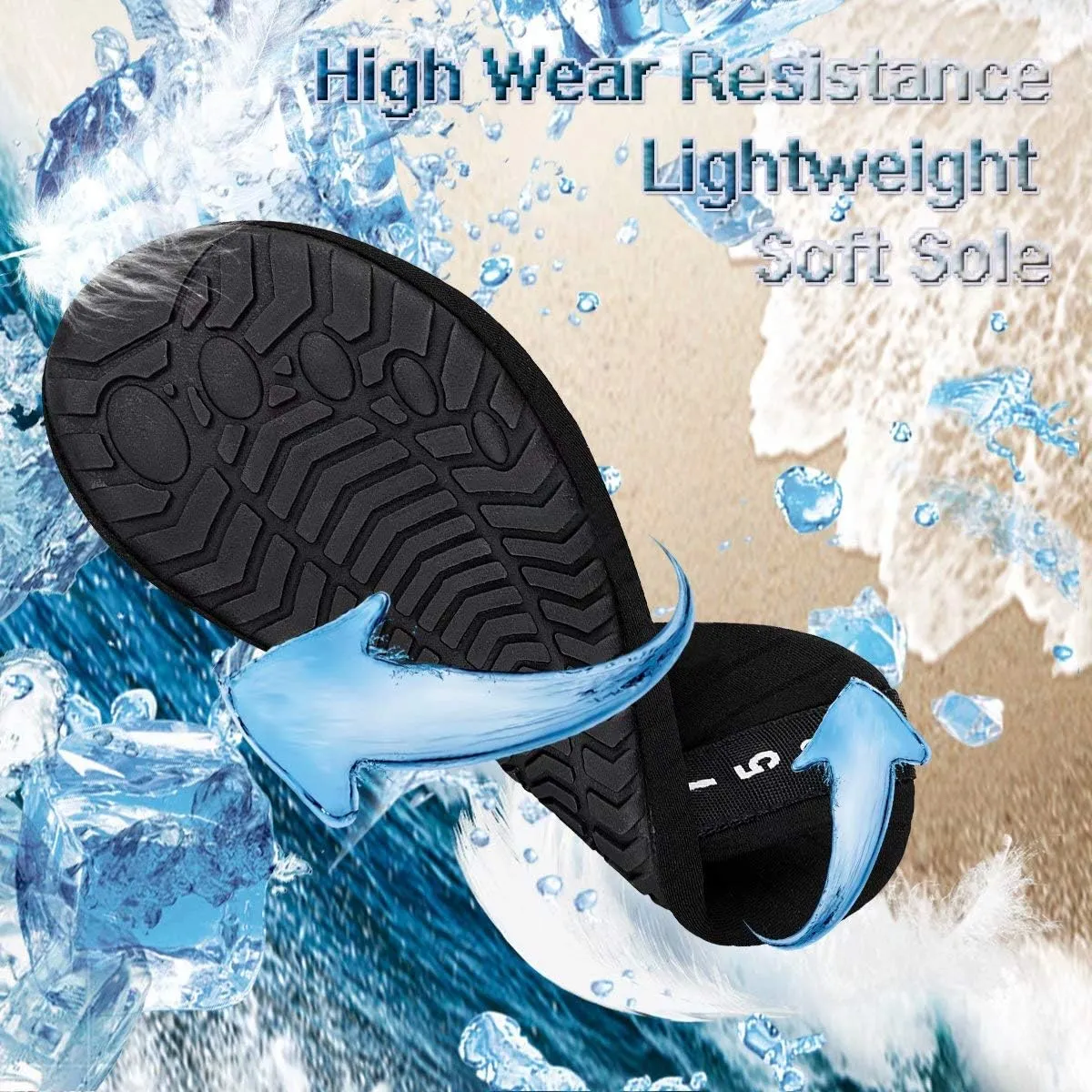 YALOX Water Shoes Women's Men's Outdoor Beach Swimming Aqua Socks Quick-Dry Barefoot Shoes Surfing Yoga Pool Exercise